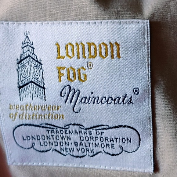 Vintage London Fog Maincoat Trench Coat 42R (16/18 Women ) Beige - Picture 3 of 6